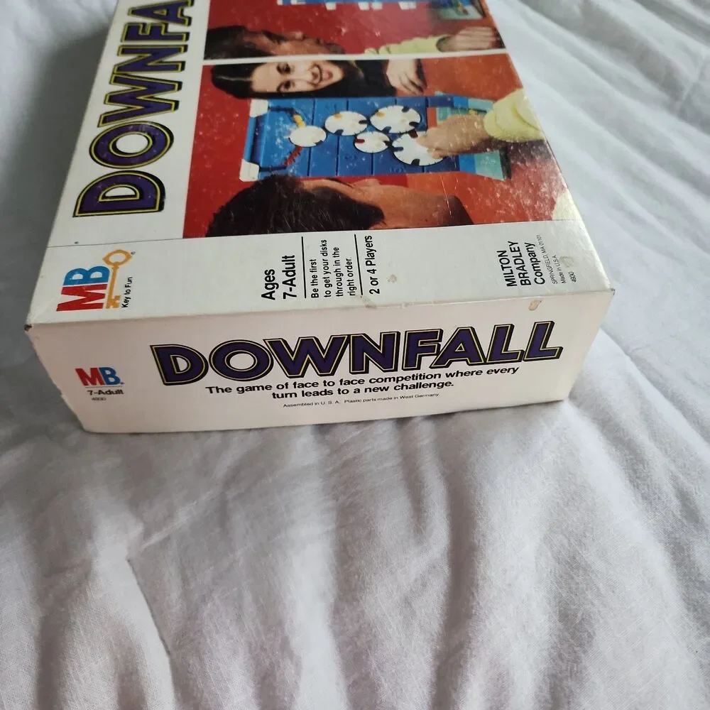 Vintage Downfall Game Milton Bradley 1979 2-4 Players Complete Ages 7-Adult